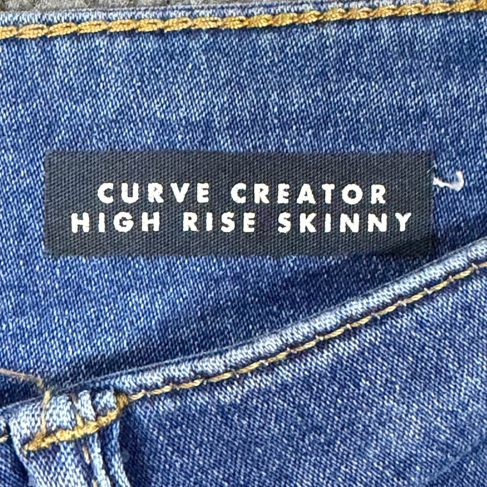 Curve Appeal Jeans Womens 10/30 Blue Curve Creator High Rise Skinny Stretch - Picture 6 of 10